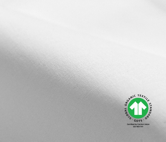 white poplin with elstane gors certified