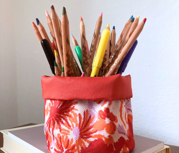 half panama printed, pencil case